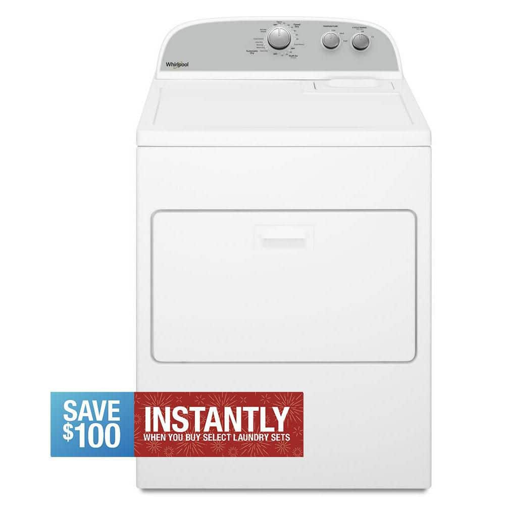 Whirlpool Top Load Electric Dryer with AutoDry™ Drying System