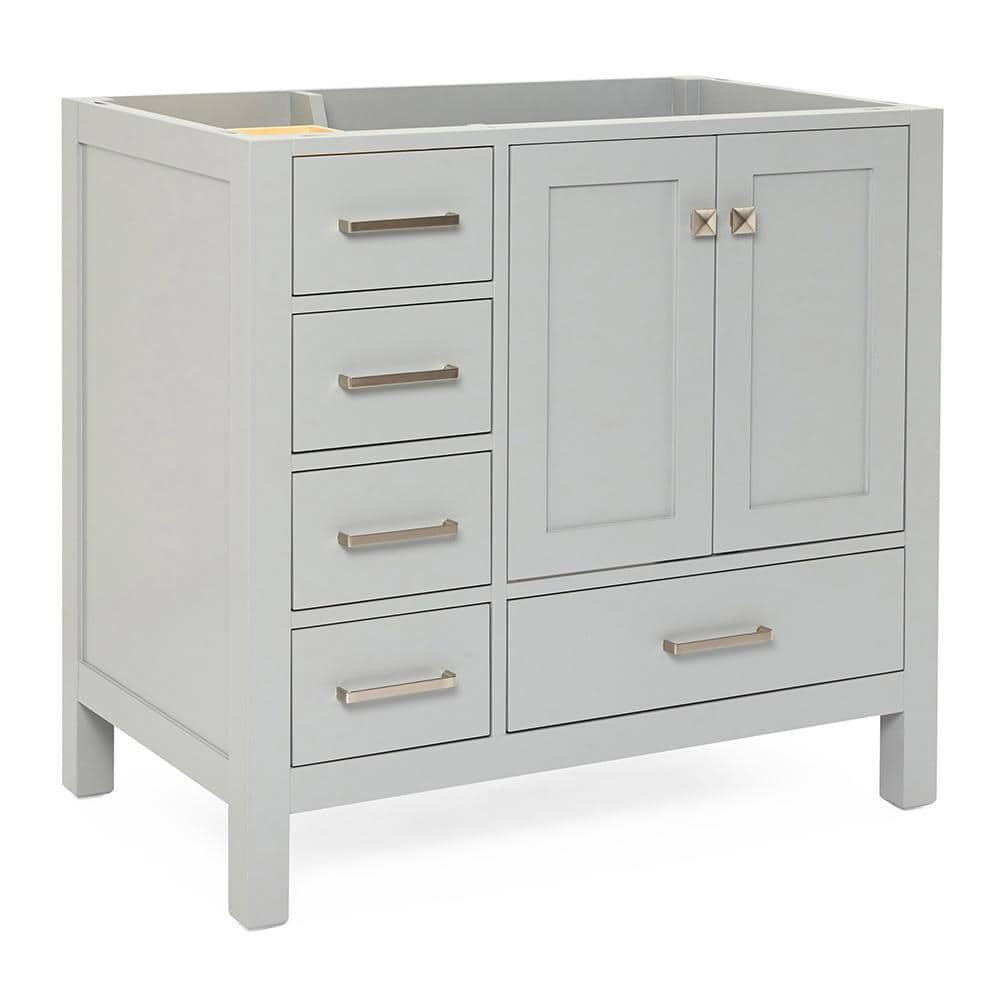 Ariel A037s-R-Bc Cambridge 36" Single Free Standing Wood Vanity Cabinet Only - Grey