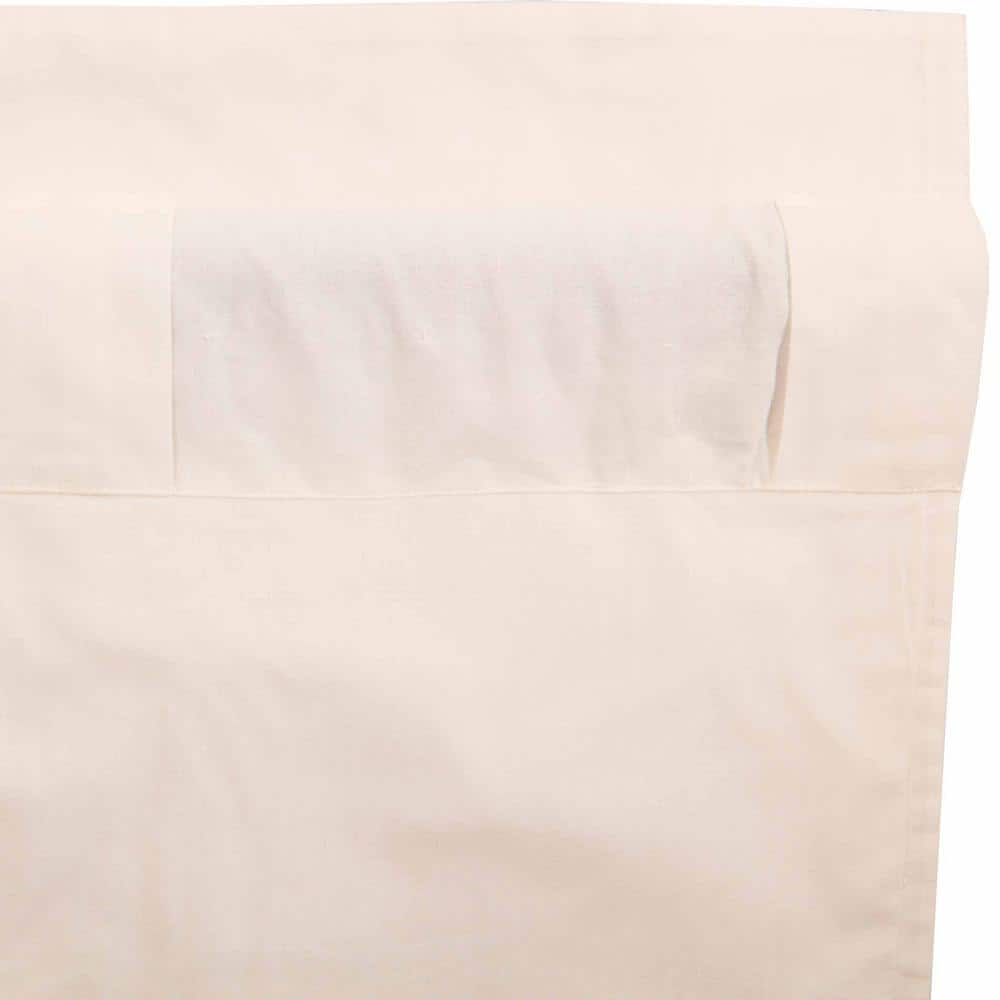 Natural Creme Cotton Linen Light-Filtering Prairie Curtain Panels