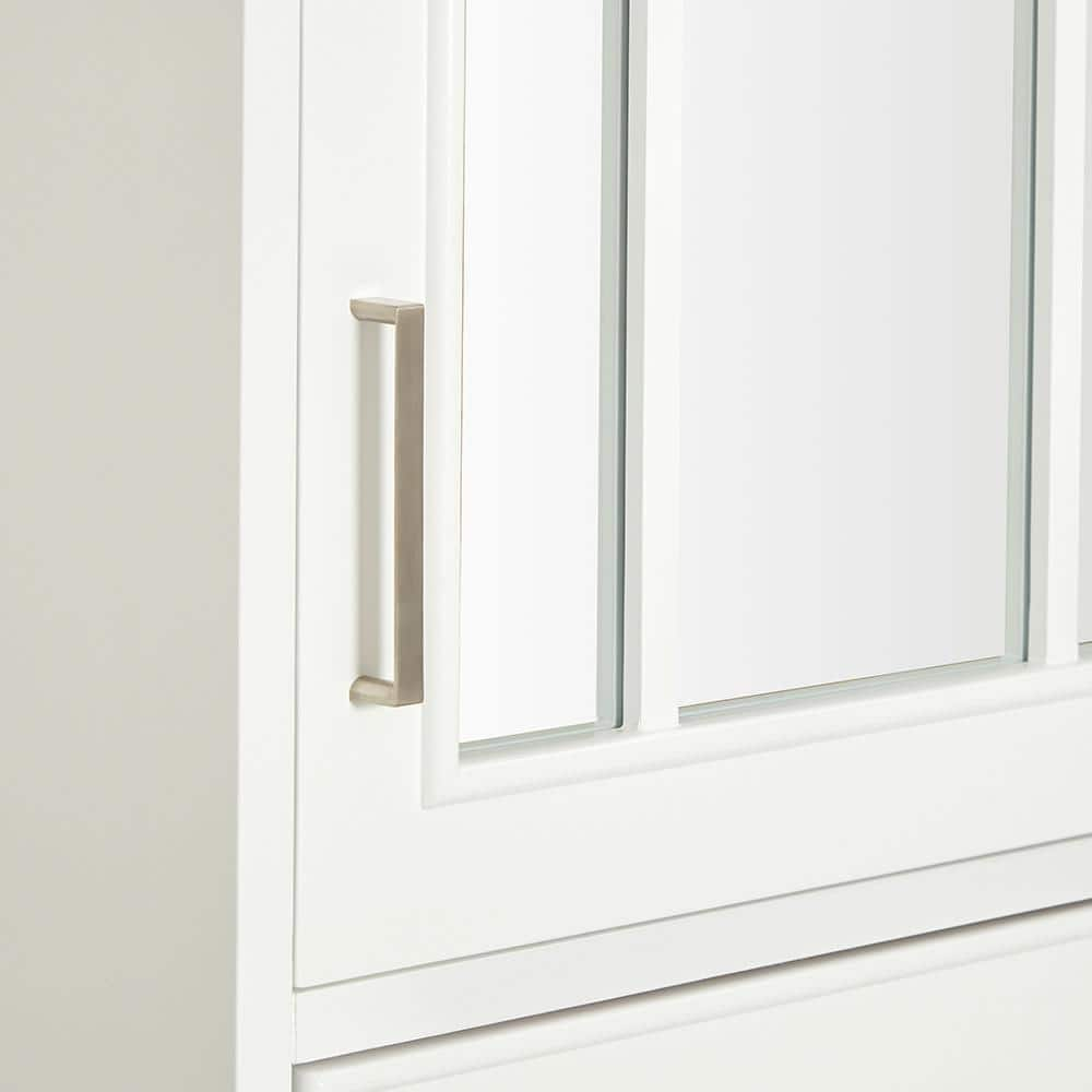 Ariel Stafford 85" Double Sink Vanity Set in White