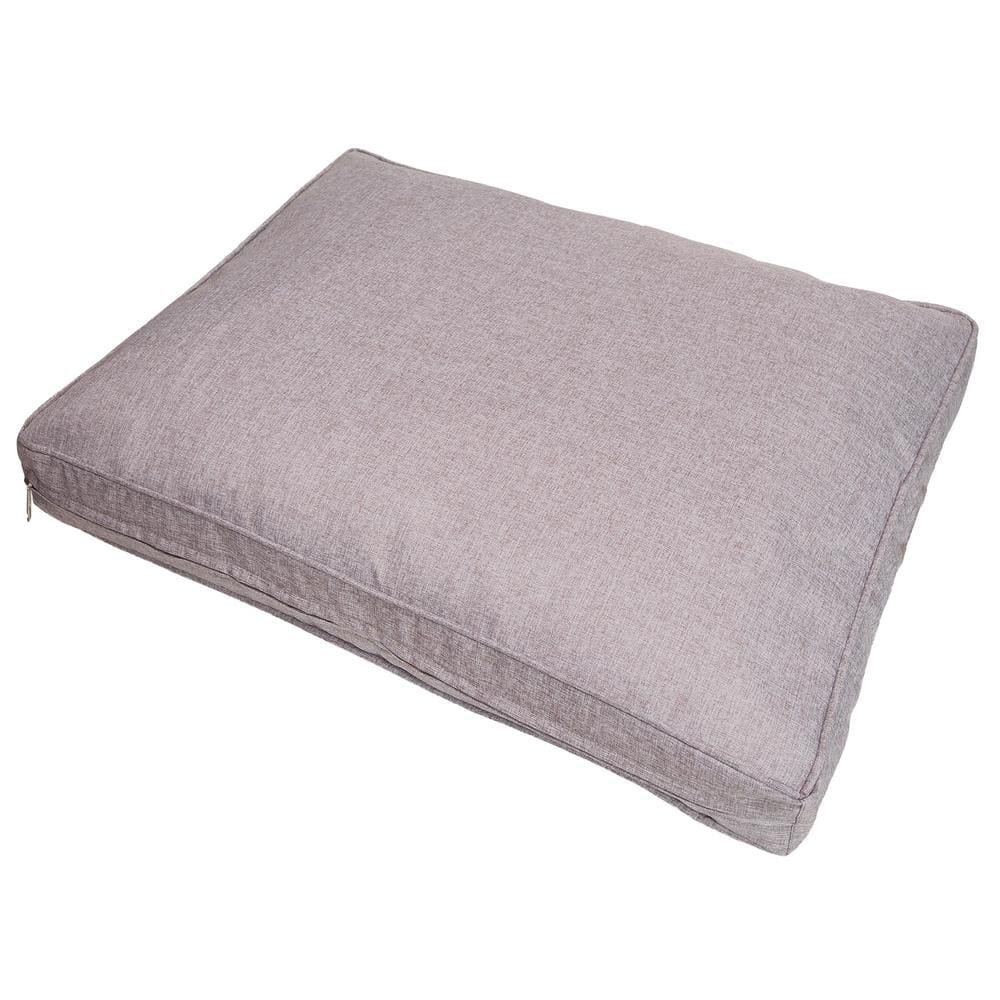 Touchdog Hushky Water-Resistant Premium Raised Rectangular Dog Mat, SM, Grey