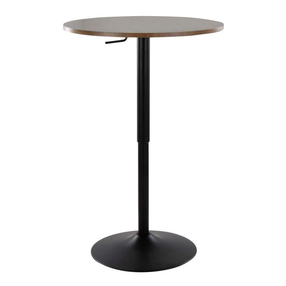 LumiSource Black Metal, Walnut Wood Tool-Less Elia