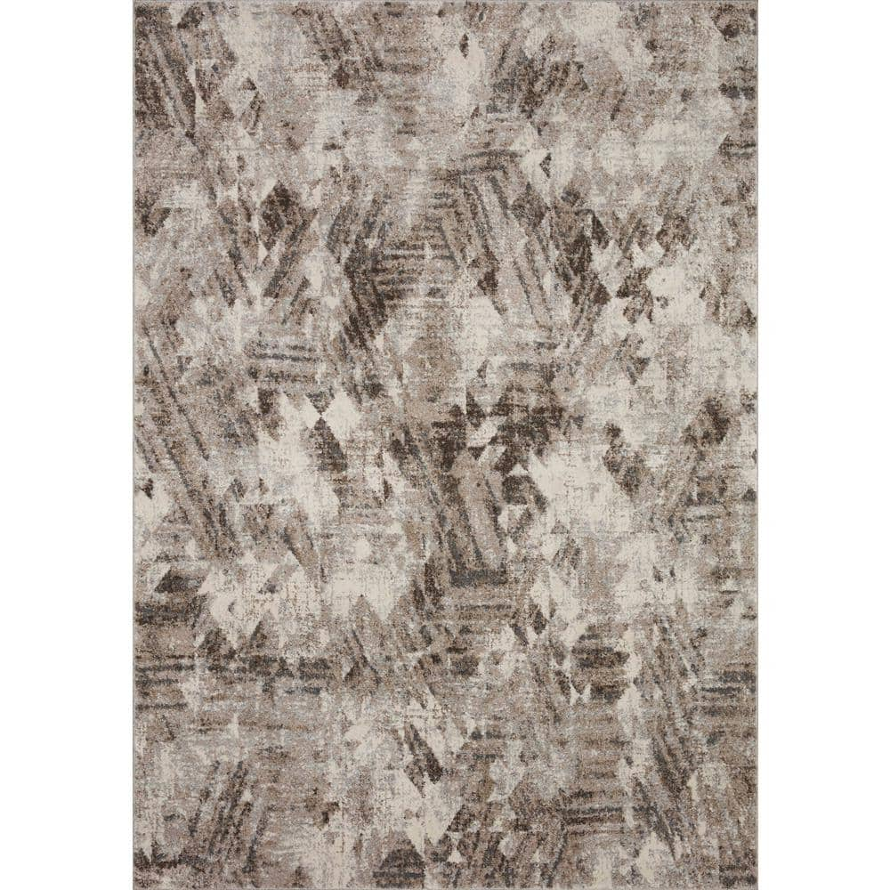 Loloi II Austen AUS-03 Abstract Natural / Mocha Area Rug 6'-7" x 9'-2"