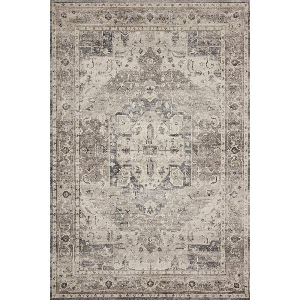 Loloi II Hathaway Printed Oriental Steel / Ivory Area Rug