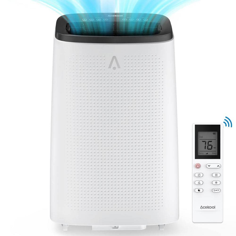Portable Air Conditioner 14,000 BTU, A/C for Rooms up to 750 Sq. Ft, Built-in Dehumidifier,  Reusable Air Filter, and Window Kits