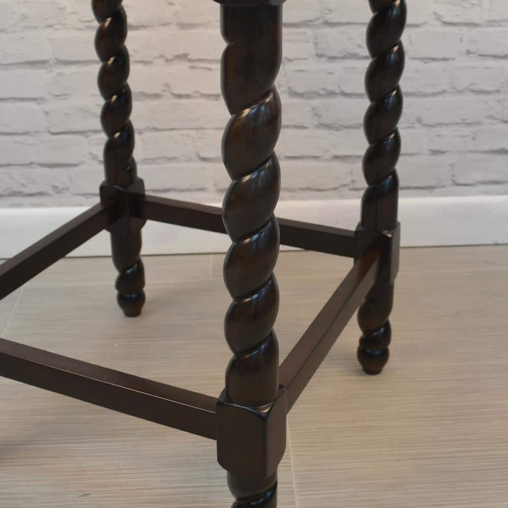 Carolina Living Remick 24" Counter Stool - Espresso - Linen Upholstery