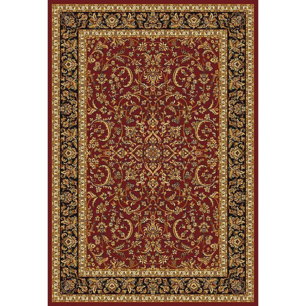Noble Burgundy 3 ft. x 5 ft. Traditional Floral Oriental Area Rug