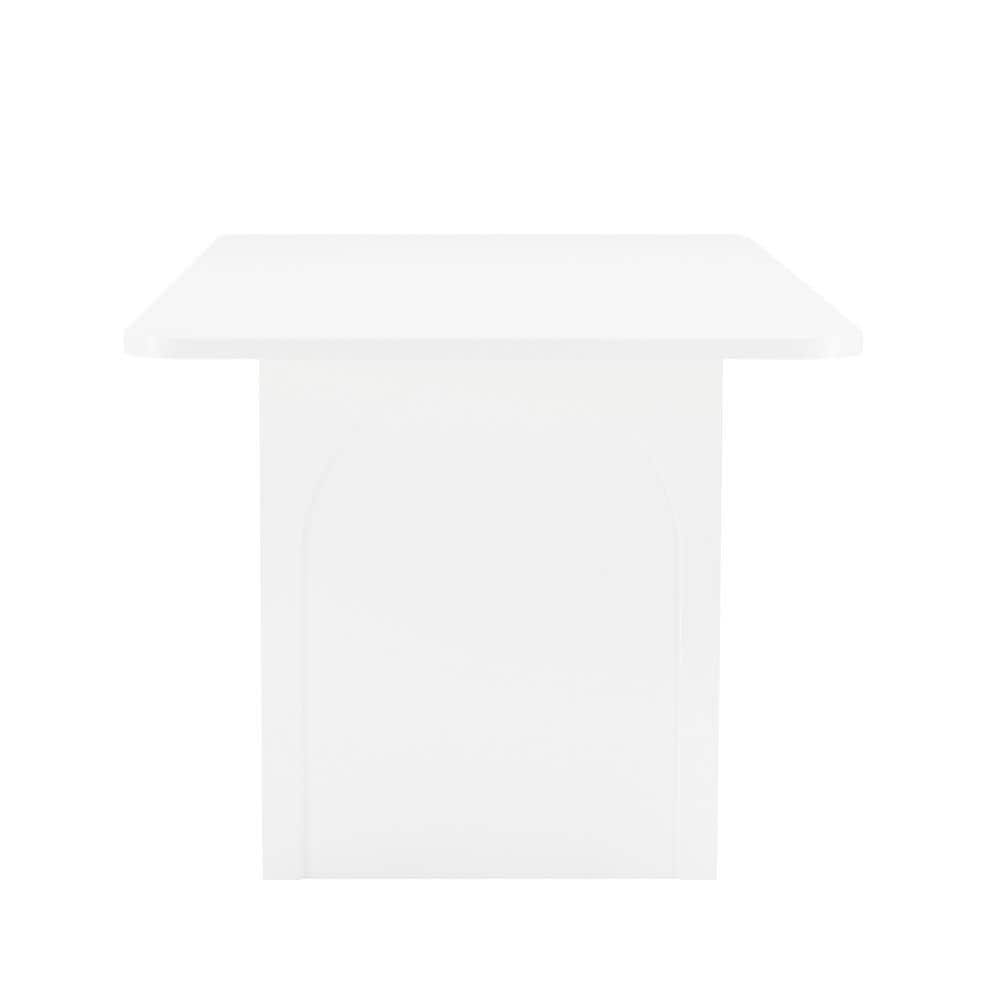 Ella 78.7" Dining Table in White made from Engineered Wood