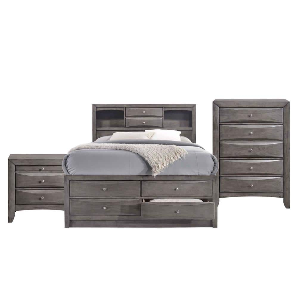 Picket House Furnishings Madison Storage Bedroom Set, Multiple Sizes, Multiple Finishes, Multiple Configurations