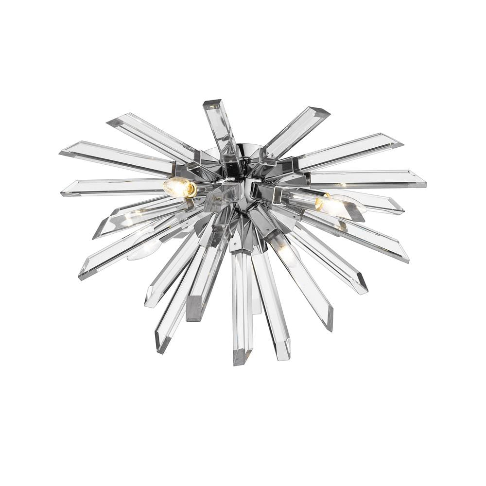 Modern Crystal Chrome LED Globe Ceiling Light