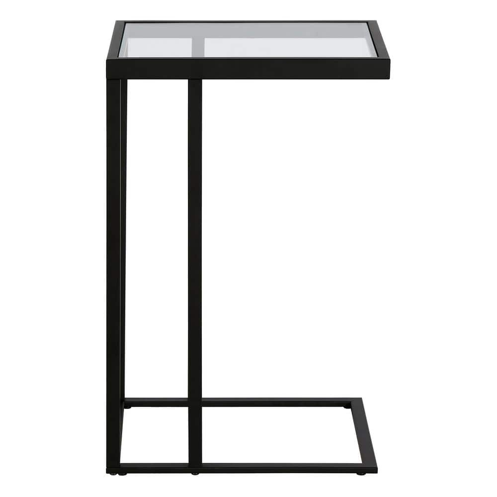 Evelyn&Zoe Alexis 16" Wide Rectangular Side Table, Blackened Bronze