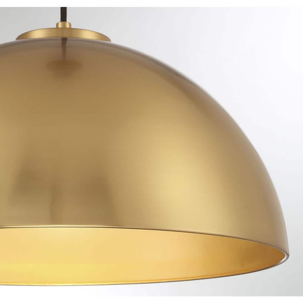 Trade Winds Hazel 1-Light Pendant in Natural Brass