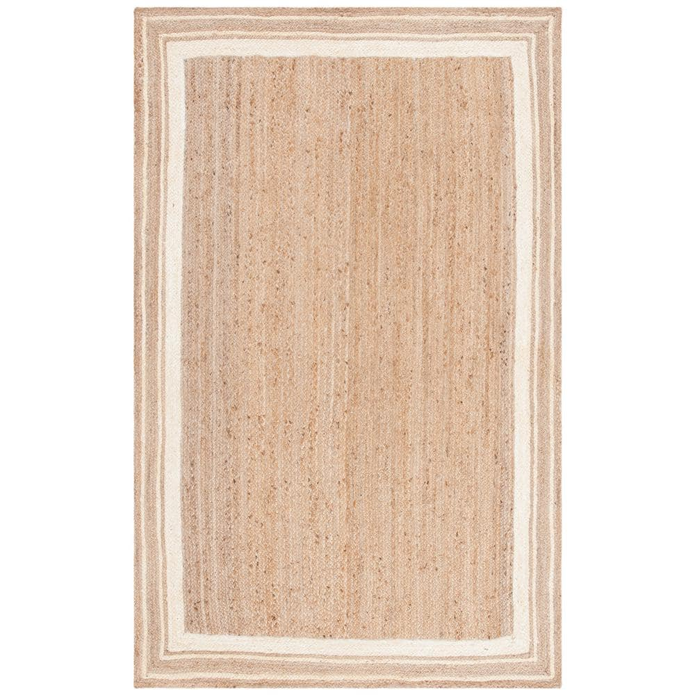 SAFAVIEH Natural Fiber Ariana Bordered Area Rug, Ivory/Natural, 9' x 12'
