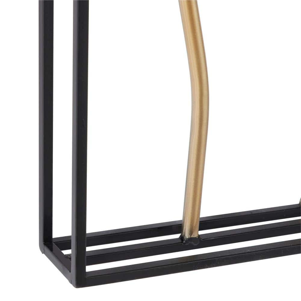 DecMode Gold Metal Branch Tree Wall Decor with Black Frame (2 Count)