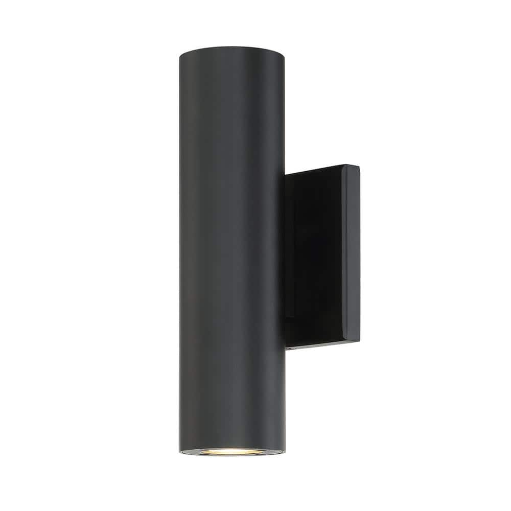 Black Dimmable LED Cylinder Outdoor Wall Sconce