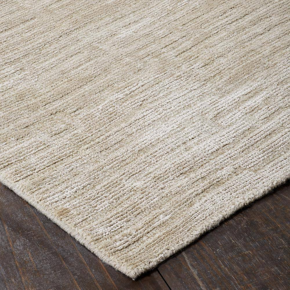 Handmade Linear Pattern Area Rug Linen 3'6" x 5'6" 4' x 6'
