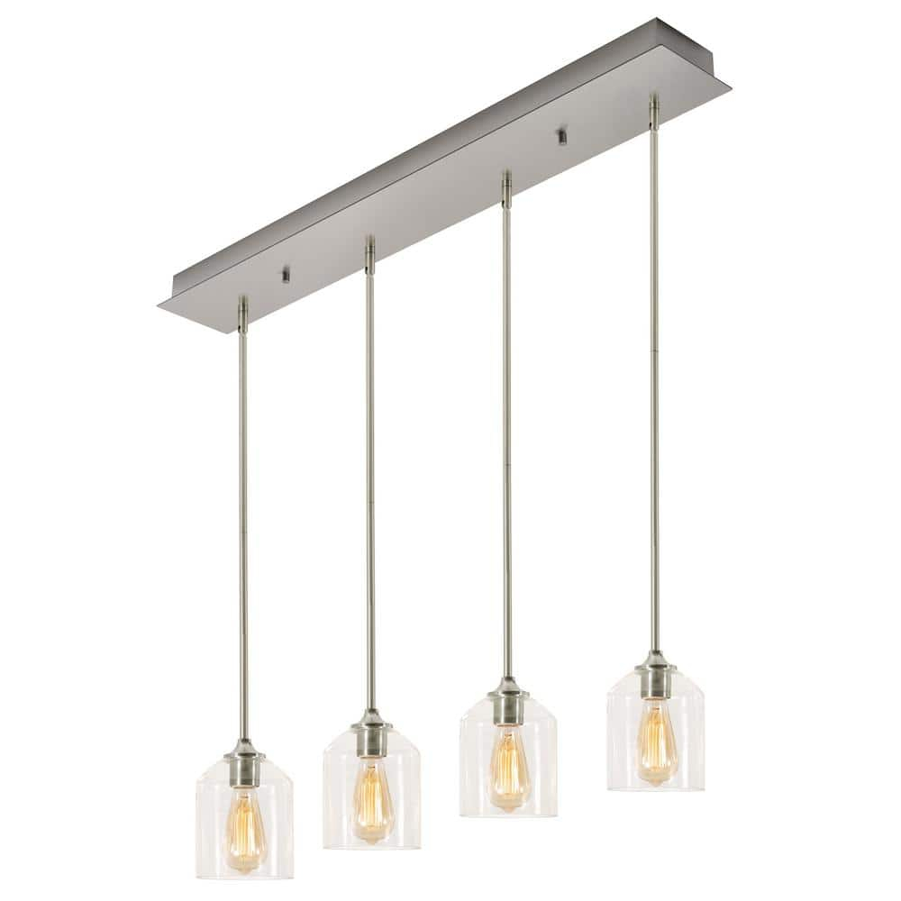 AFX  William 4 Light Linear Pendant - Medium Base 120V Satin Nickel