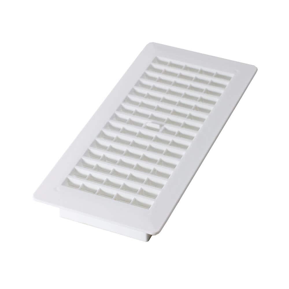 Decor Grates PL410-WH 4-Inch by 10-Inch Plastic Floor Register, White