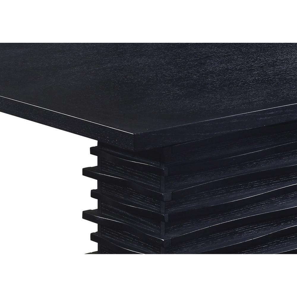 Benjara Elegantly Designed Wooden Dining Table, Black