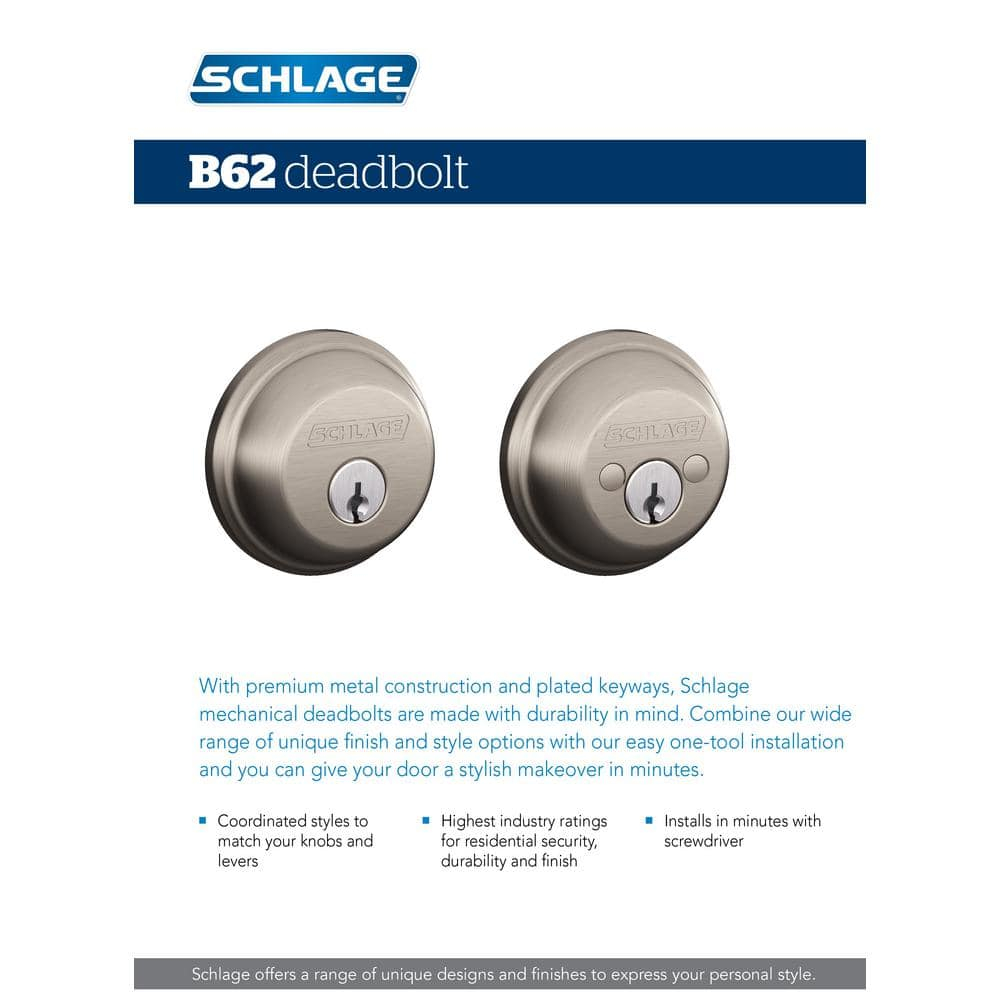 B62 Series Aged Bronze Double Cylinder Deadbolt Certified Highest for Security and Durability