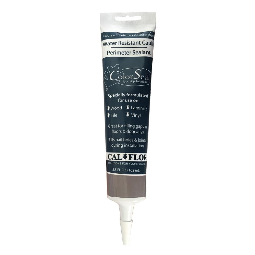 CalFlor CA49601CF Gray ColorSeal Flexible Sealant for use on Wood, Laminate, Tile, Stone, Vinyl and Any Hard Surface, 5.5 oz,