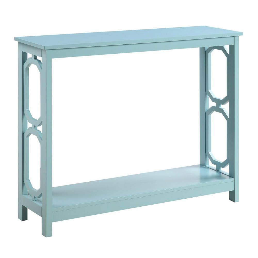 Convenience Concepts Omega Console Table with Shelf, Sea Foam