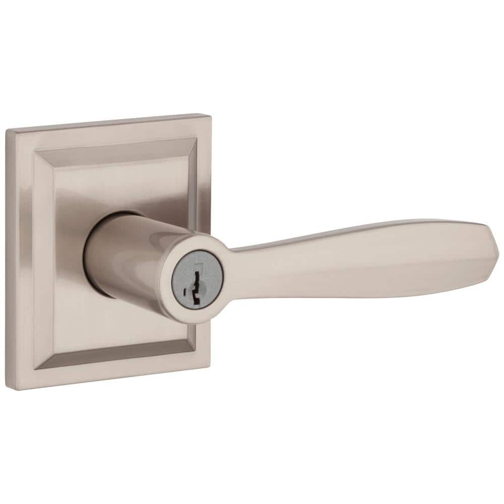 Baldwin Torrey Low Profile Rose Keyed Entry Lever Featuring Smartkey in SN