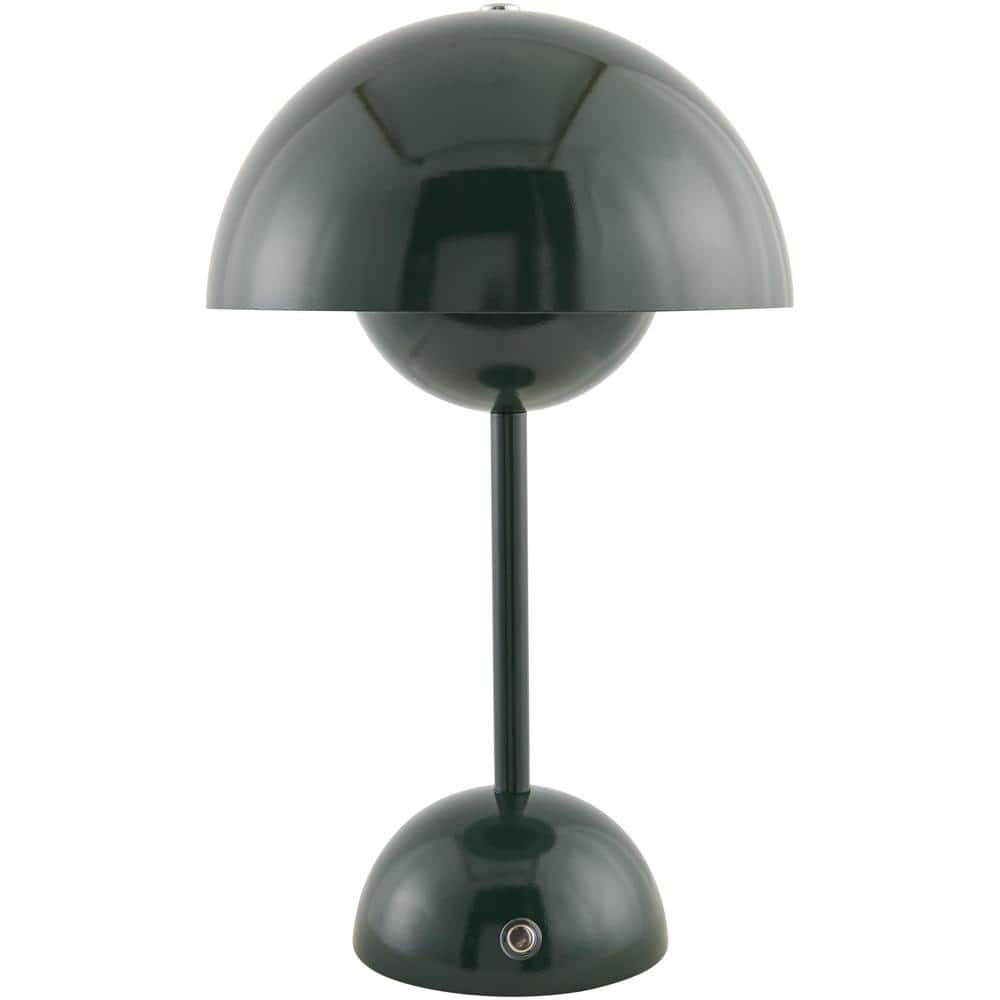 Livabliss Mayotte Portable Table Lamp, 12-inch, Dark Green