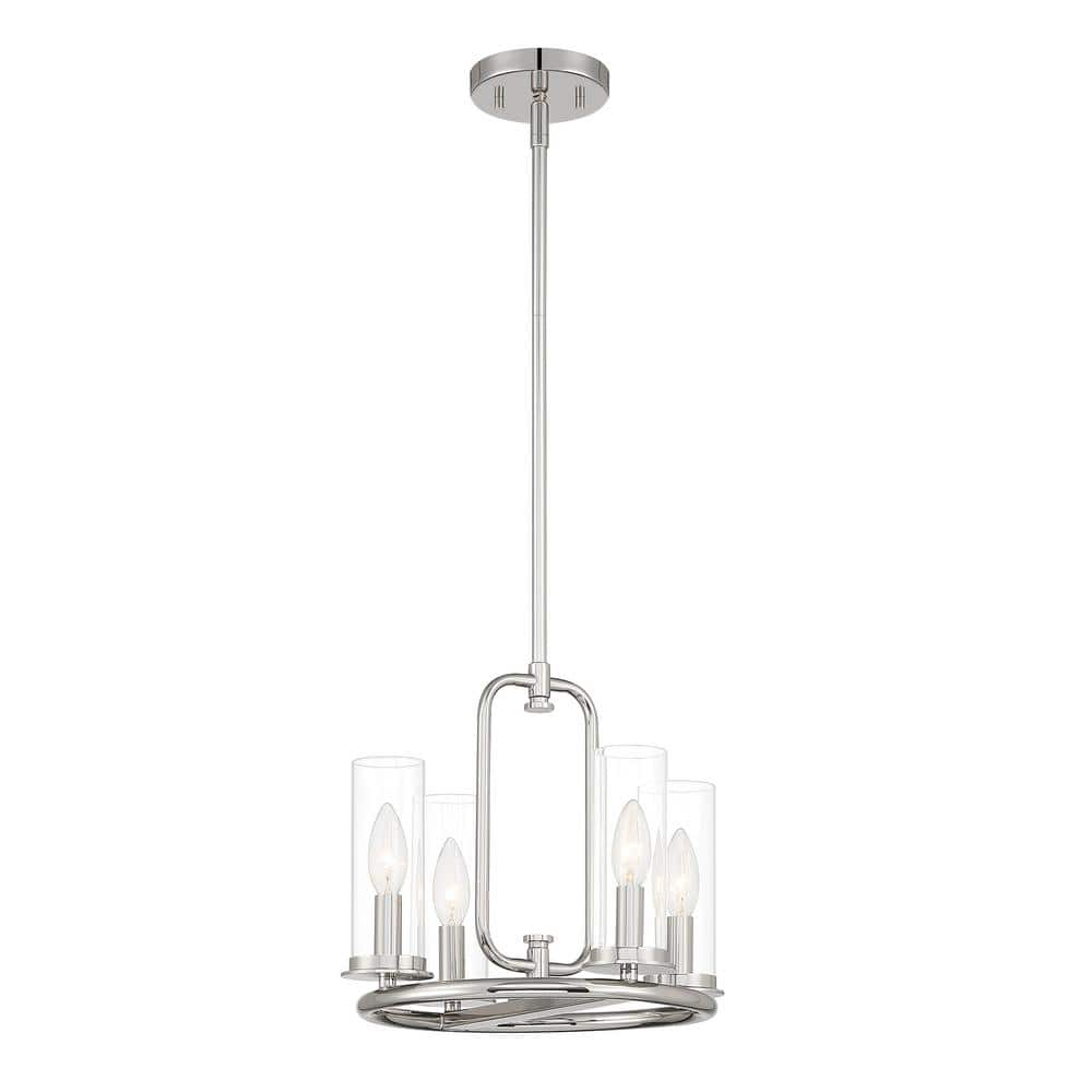 Hudson Heights Polished Nickel 4-Light Pendant