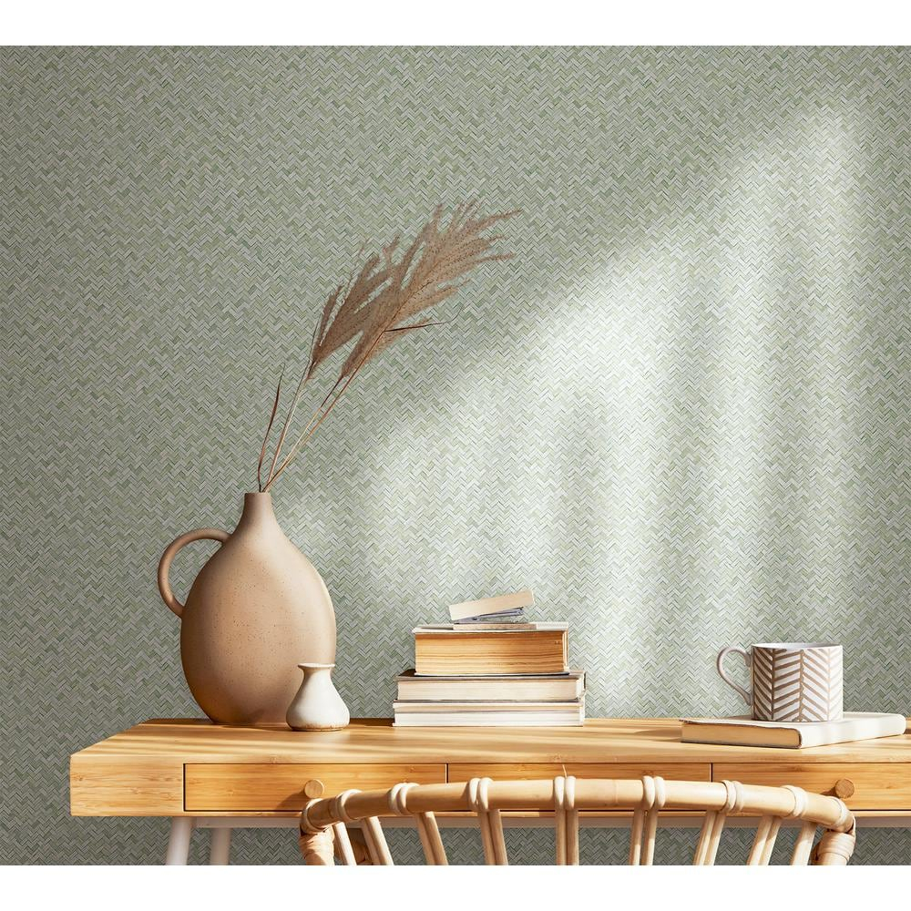 Flora Collection Chevron Weave Wallpaper Roll