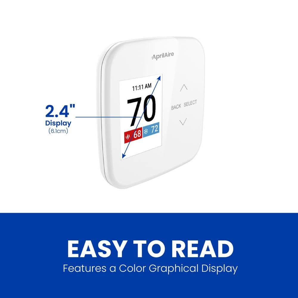White Digital Programmable Universal Thermostat with LCD Display