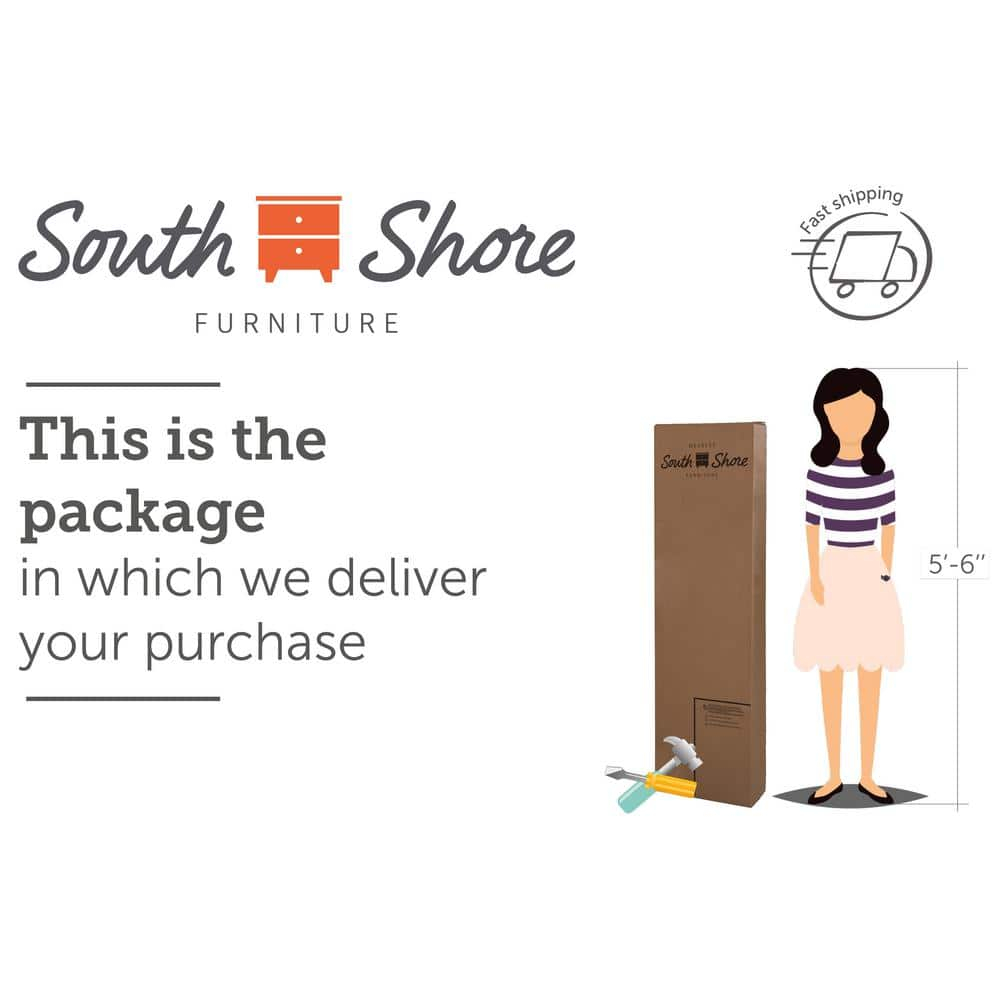 South Shore SoHo 6-Drawer Lingerie Chest, Pure Black