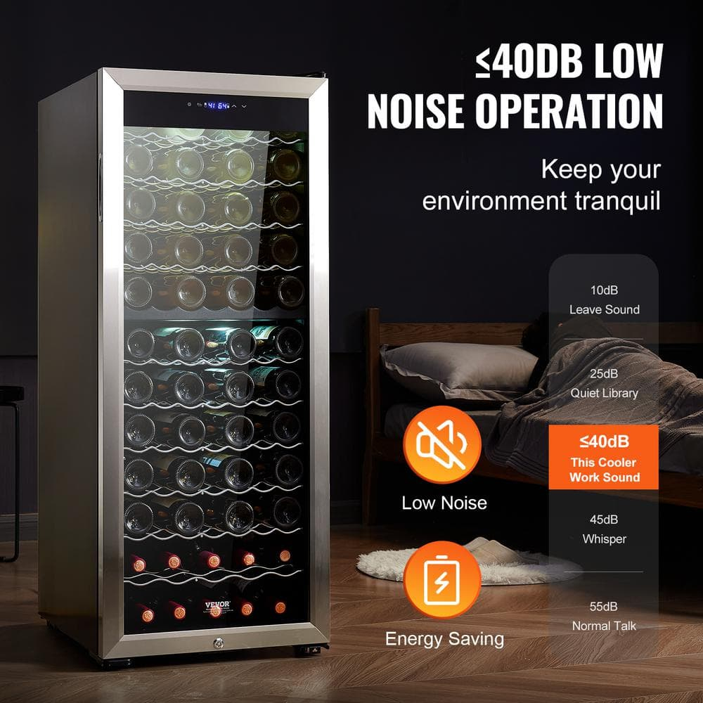 80-Bottle Wine Cooler, Dual Zone and Dual Temperature Wine Fridge Freestanding Refrigerator with Circulating Air-cooling