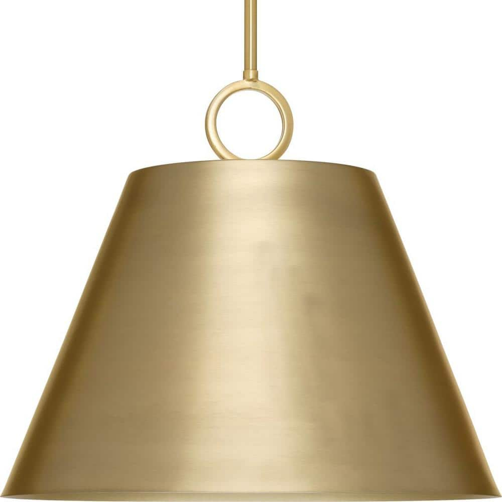 Progress Lighting Parkhurst 3-Light Dome Pendant, Brushed Bronze, Gold-Finished Interior, Ideal for New Traditional, Modern Farmhouse, Transitional