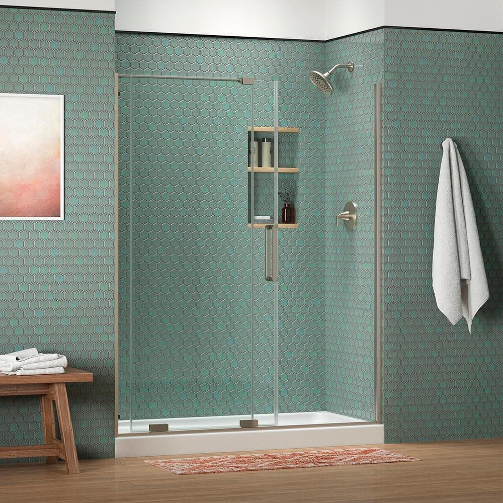 Echelon Sliding Shower Door, 71-3/4 In. H X 55-3/4 - 59-3/4 In. W, With 5/16 In. Thick Crystal Clear Glass