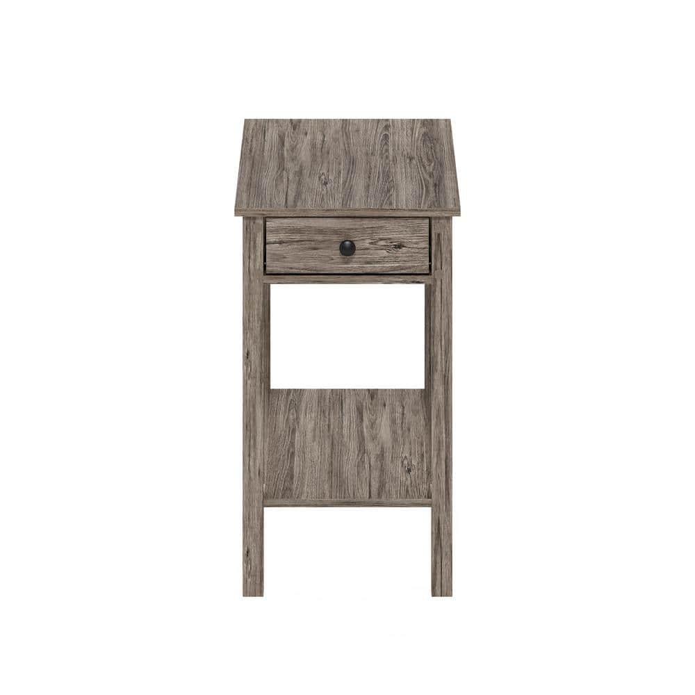 Furinno Montale Rectangular Side Table with Drawer, Rustic Oak