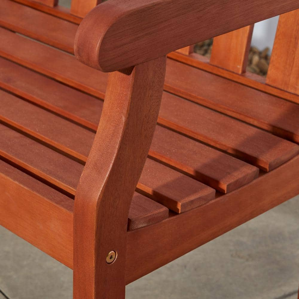 City Supply Center Wood Outdoor Bench
