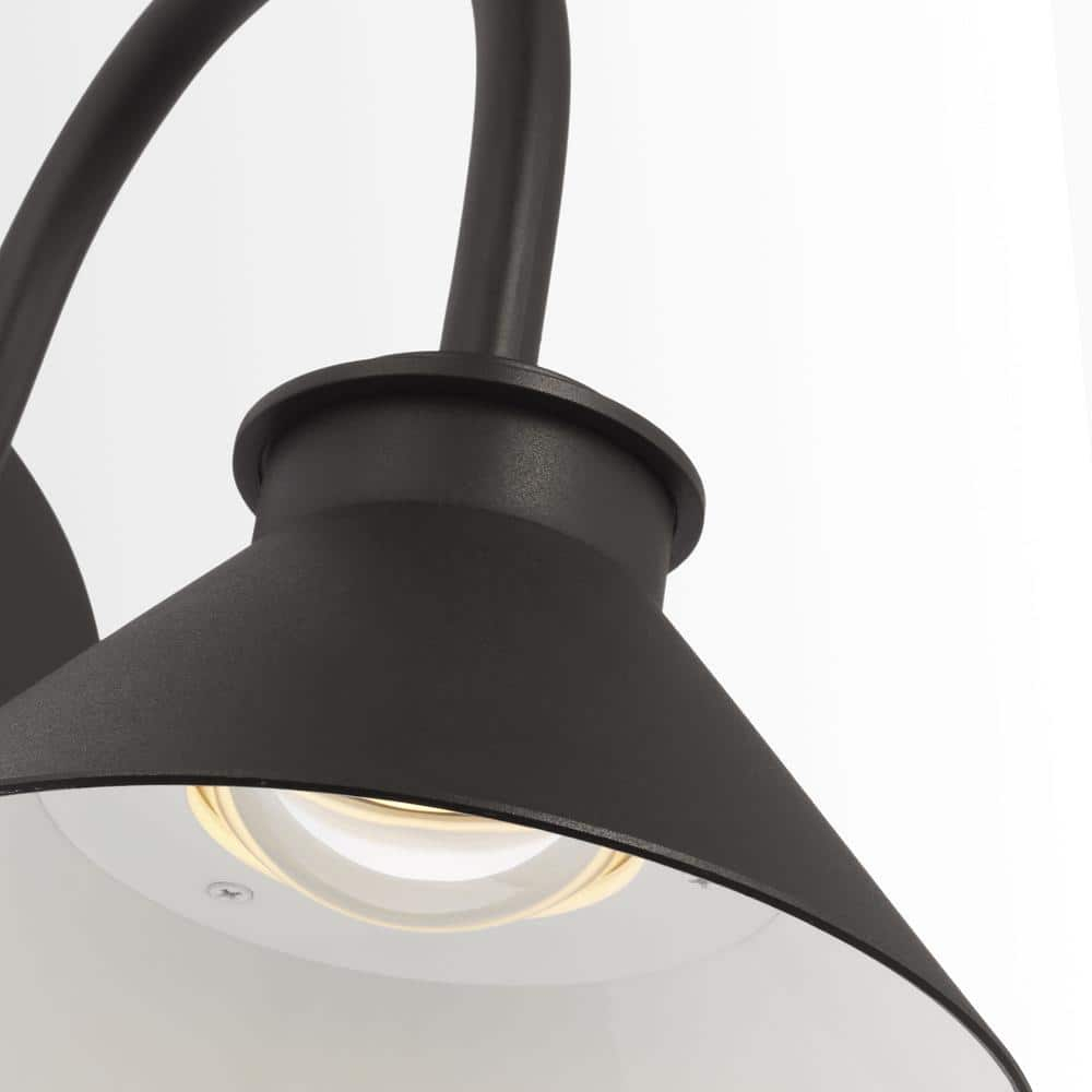 Textured Black Metal LED Barn Light Wall Lantern