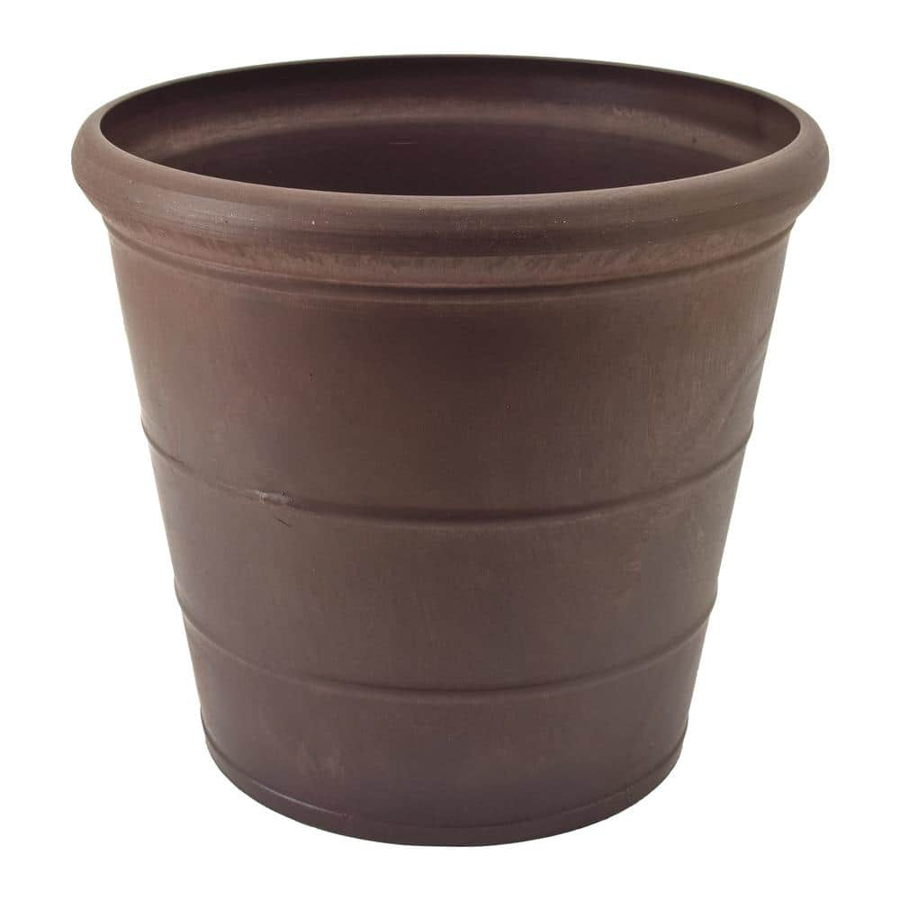 Arcadia Garden Products 11.5-in W Small Brown Plastic Indoor/Outdoor Planter
