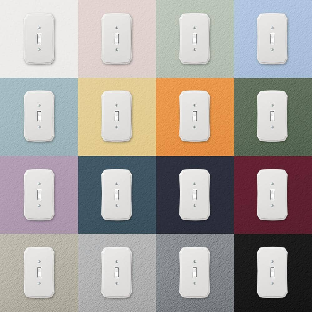 Amerelle 37D Classic Wallplate, 1 Duplex, Composite, White, 1-Pack