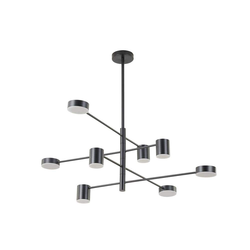 Led Chandelier In Black Finish