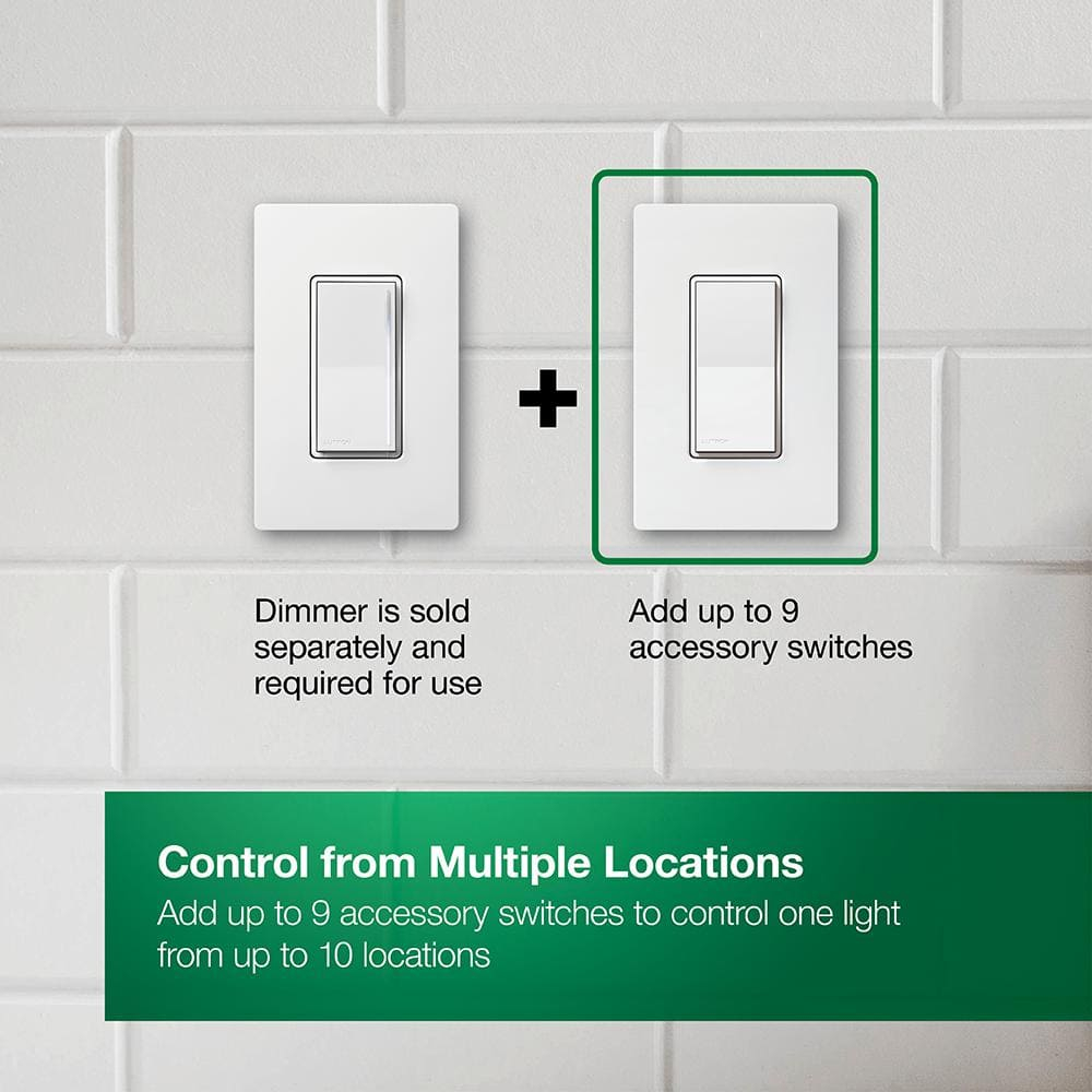 Light Almond Smart Rocker Accessory Switch for LED Dimmers