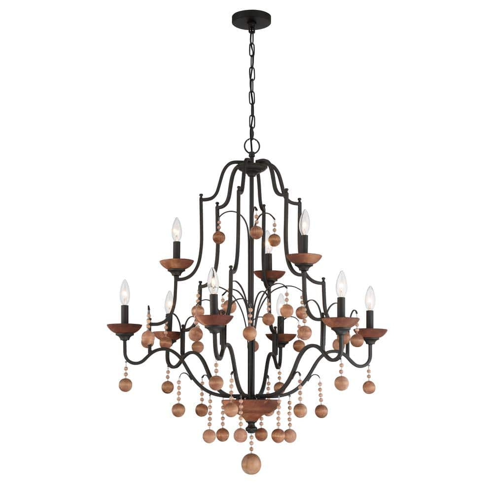 Minka Lavery - Colonial Charm - 9 Light 2-Tier Chandelier-40 Inches Tall and