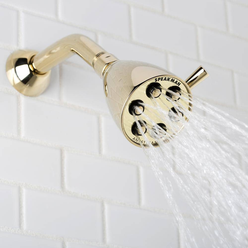 Speakman Icon 2.0 GPM Multi-Function Signature Brass Shower Head, Polished Brass