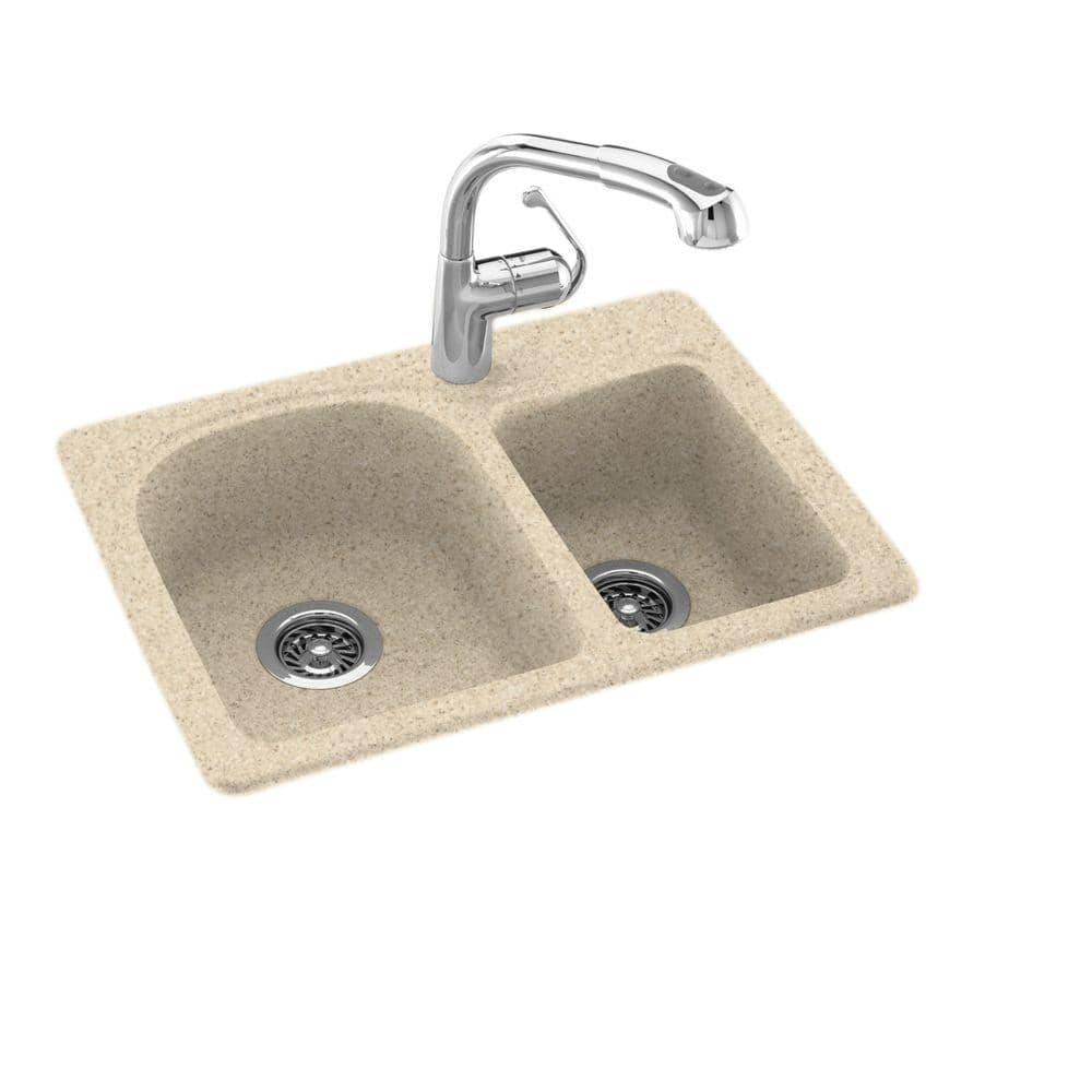25'' L Drop-In Double Bowl Swanstone Kitchen Sink
