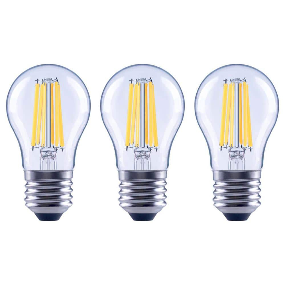 EcoSmart A15 Dimmable Appliance Fan LED Edison Light Bulb Bright White (3-Pack)