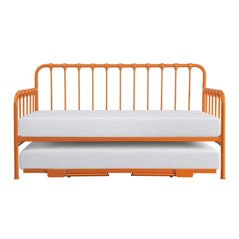 Lexicon Constance Metal Daybed with Trundle in Orange