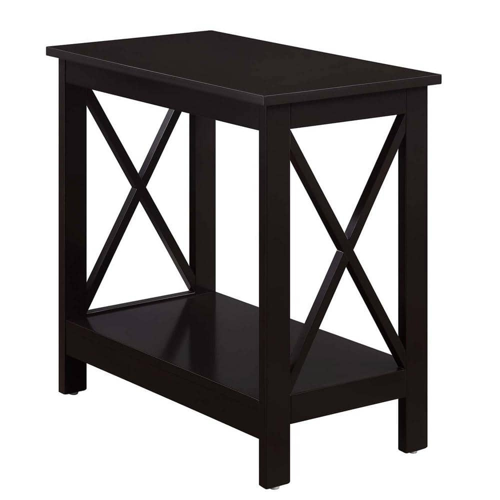 23.75 x 12 x 23.75 in. Oxford Chairside End Table with Shelf, Espresso