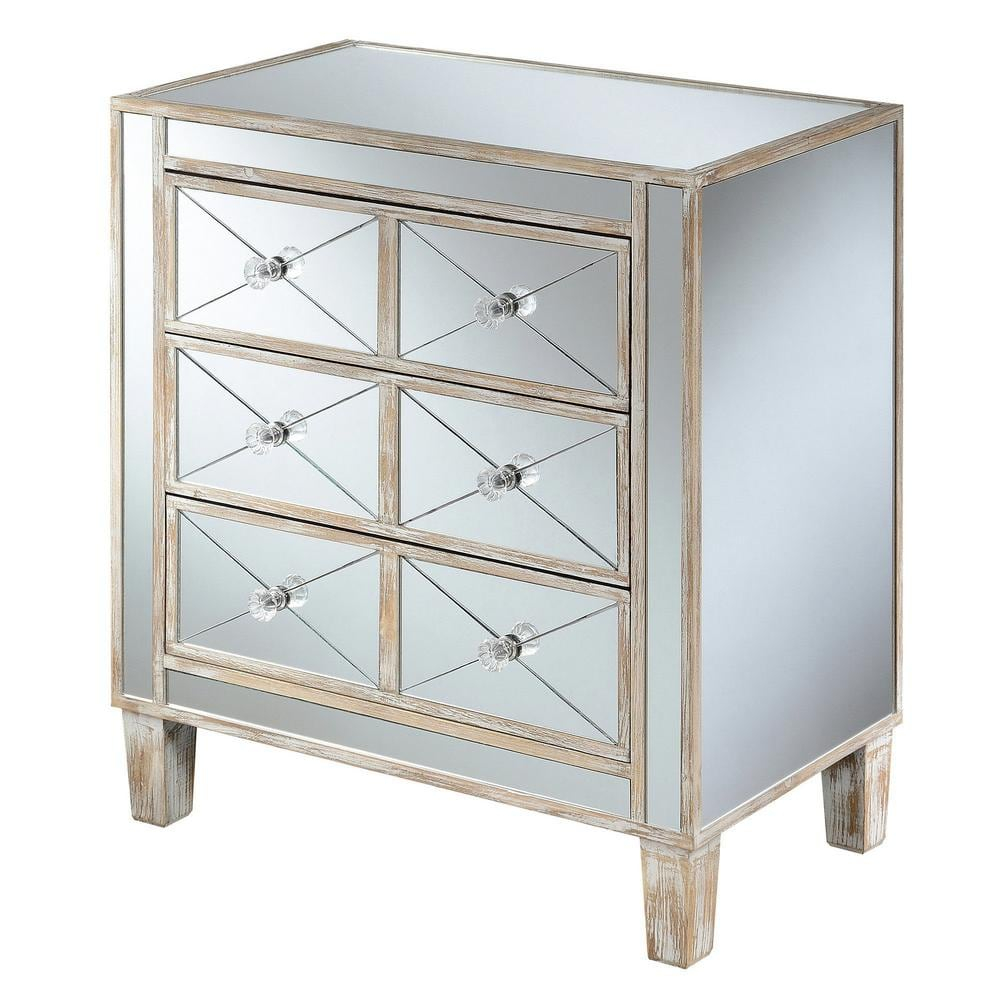 Convenience Concepts Gold Coast BettyB Mirrored End Table, Multiple Finishes