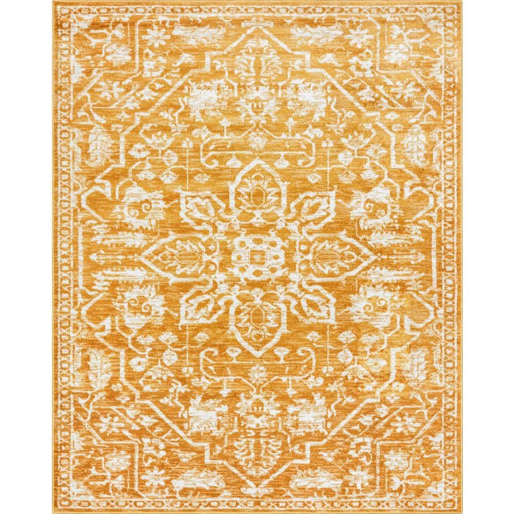 Well Woven Della Gold Vintage Medallion Pattern 3x5 (3'11" x 5'3") Runner Rug